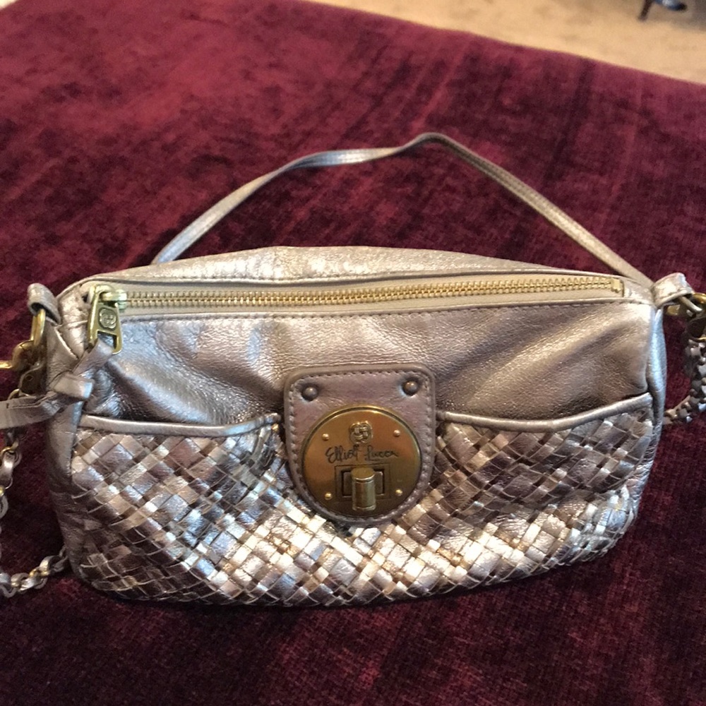 Elliot Lucca gold leather crossbody bag